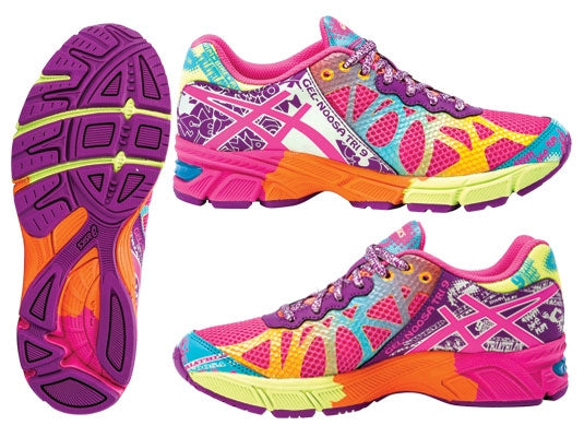 ASICS GIRLS NOOSA TRI SHOE PINK/PURP/YEL