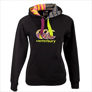 CANTERBURY WOMEN UGLIES HOODY BLACK/LIME
