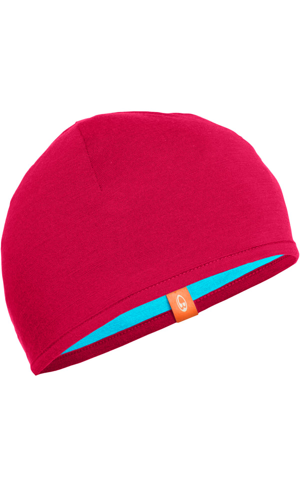ICEBREAKER POCKET BEANIE GARNET/ GLACIER