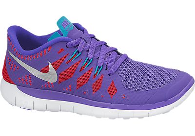 NIKE FREE 5.0 JNR PURPLE RED 644446-500