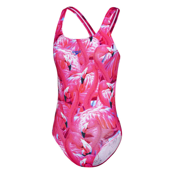 SPEEDO GIRLS CANDY FLAMINGOS LEADERBACK
