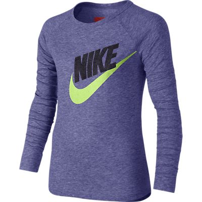 NIKE GIRLS LONG SLEEVE TOP PURPLE HAZE