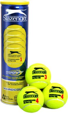 SLAZENGER HYDROGUARD 4 BALL TENNIS CANS