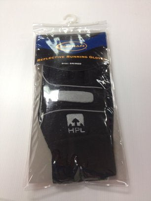 REFLECTIVE RUNNING GLOVES SMALL/ MEDIUM