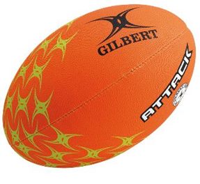 GILBERT ATTACK SIZE 5 ORANGE RUGBY BALL