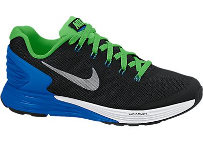 NIKE LUNARGLIDE 6 GS BLK/BLUE/GRN