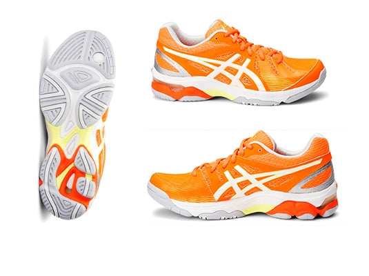 ASICS ACADEMY 6 NETBALL SHOE ORANGE WHIT