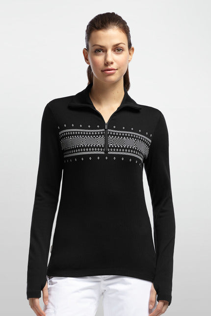 ICEBREAKER WMNS TECH LS HZ FAIR BLK