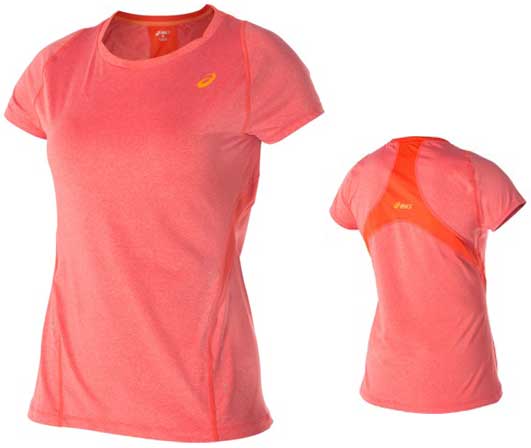 ASICS WOMENS PINNACLE TEE CHERRY TOMATO