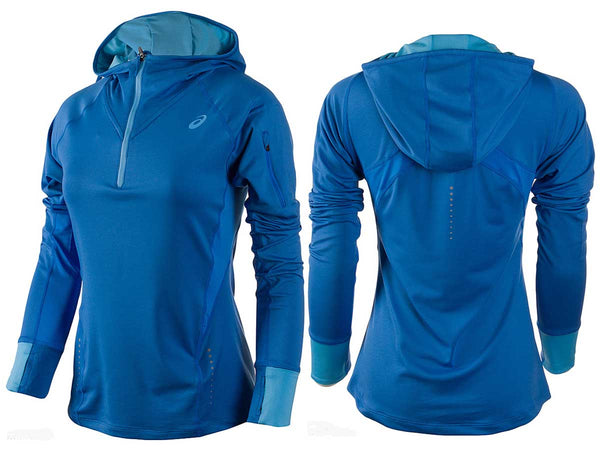 ASICS WOMENS LONG SLEEVE HALF ZIP HOOD