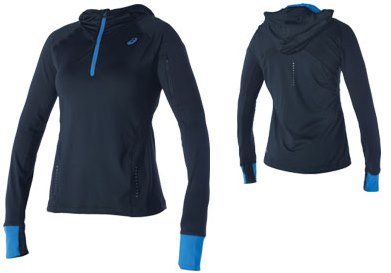 ASICS WOMENS HOODIE 1/2 ZIP LONG SLEEVE