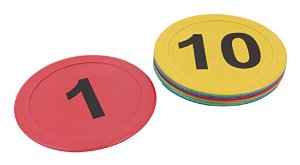 Flat Marker Disc set of 10 Numbered