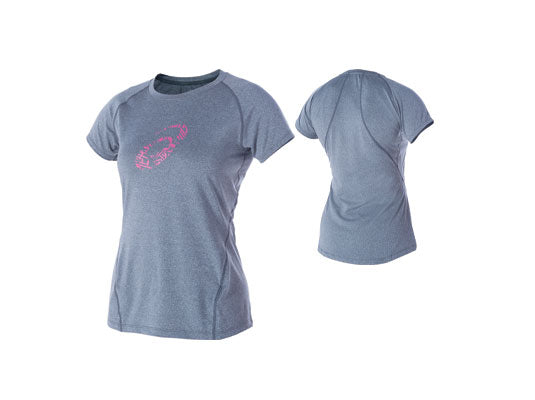 ASICS WMNS GRAPHIC SS MOSAIC GREY TEE