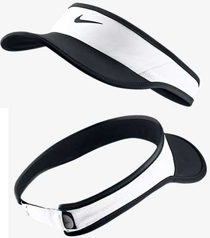 NIKE WOMENS FEATHERLIGHT VISOR BLK/WHITE