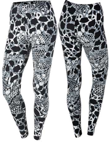 NIKE WOMENS CLUB LEGGINGS ALL OVER PRINT