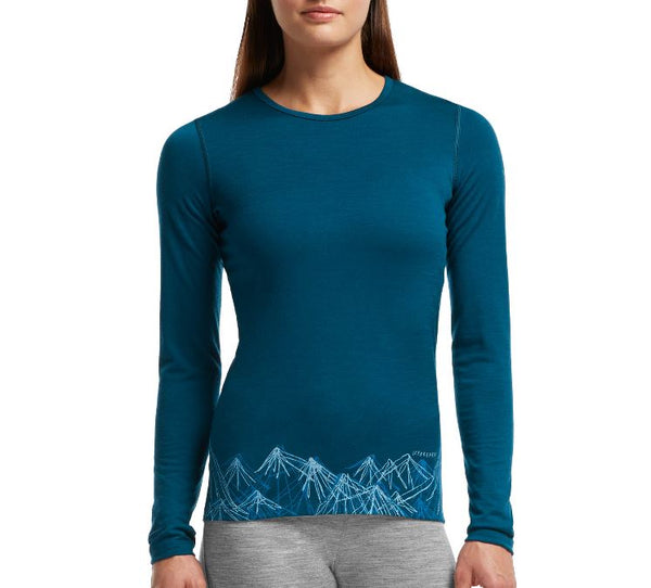 ICEBREAKER WOMEN'S OASIS LS CREWE AORAKI