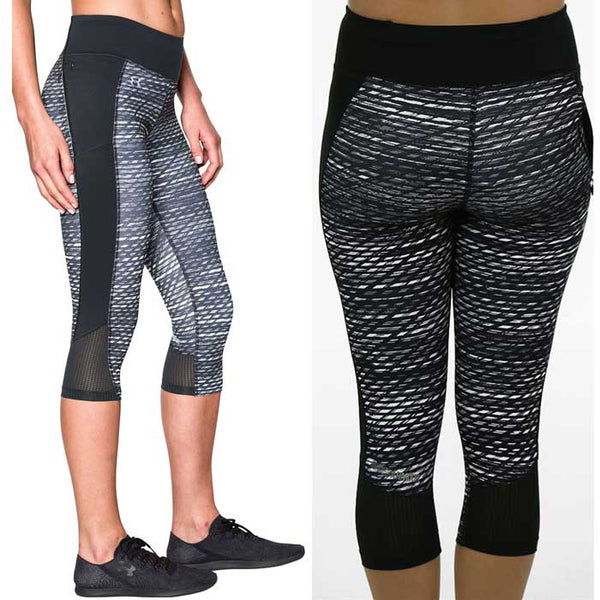 UNDER ARMOUR WOMEN'S FLY BY PRINT CAPRI