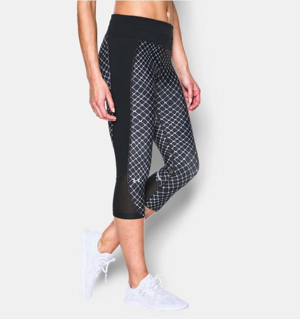 UNDER ARMOUR WOMEN'S FLY BY PRINT CAPRI