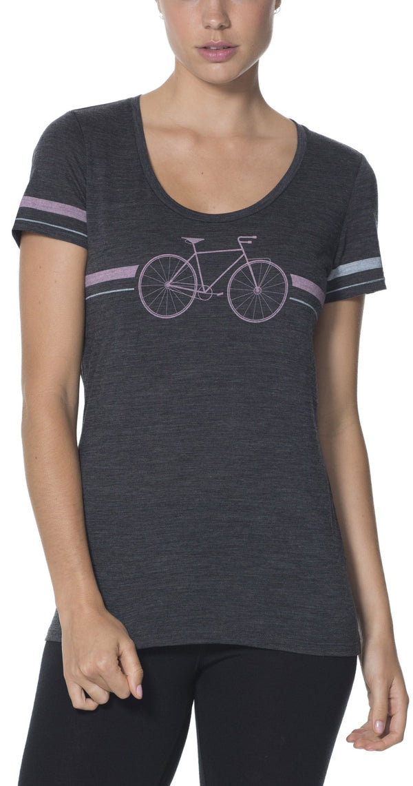 ICEBREAKER WOMENS TECHLITE SS SCOOP BIKE