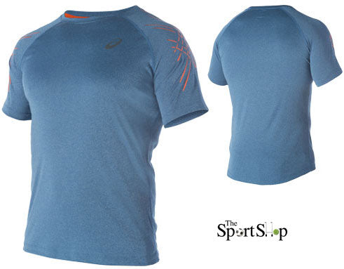 ASICS MEN'S STRIPE SHORT SLEEVE TEE