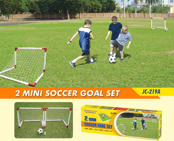 OUTDOOR PLAY TWIN FOOTBALL GOAL SET