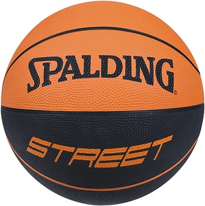 SPALDING NBA STREET SZ 7 B/BALL ORG/ BLK