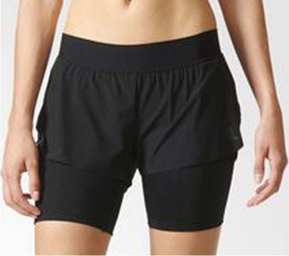 ADIDAS WOMEN'S GYM 2 IN 1 SHORTS