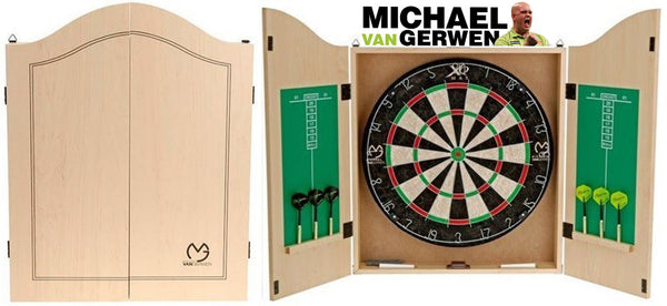 MICHAEL VAN GERWEN DART CABINET SET