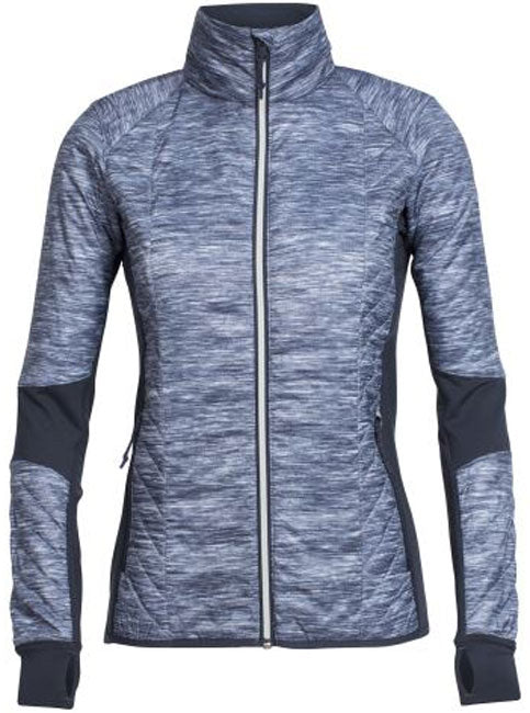 ICEBREAKER WOMENS HELIX LS ZIP FRASER PK