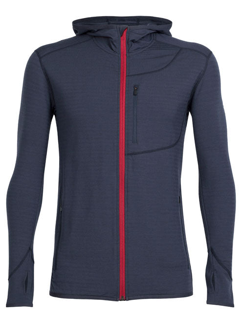 ICEBREAKER MEN'S DESCENDER LS ZIP HOOD