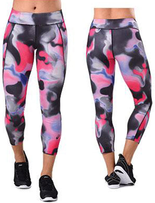 ASICS WOMENS CROP TIGHT CARPE DIEM PRINT