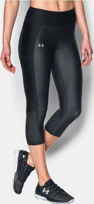 UNDER ARMOUR WOMENS FLY BY PRINTED CAPRI