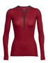 ICEBREAKER WOMENS BUTTER RIB LONG SLEEVE
