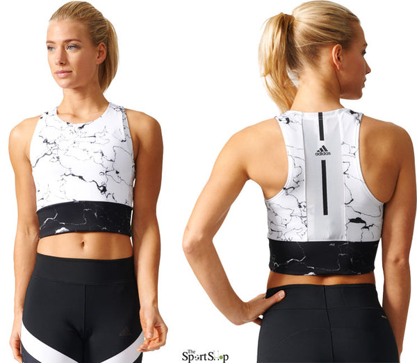 Adidas marble crop top discount