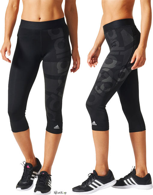 ADIDAS WOMEN'S TECHFIT BADGE SPORT CAPRI