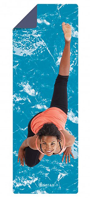 GAIAM CYAN MARBLE YOGA MAT 4.5MM