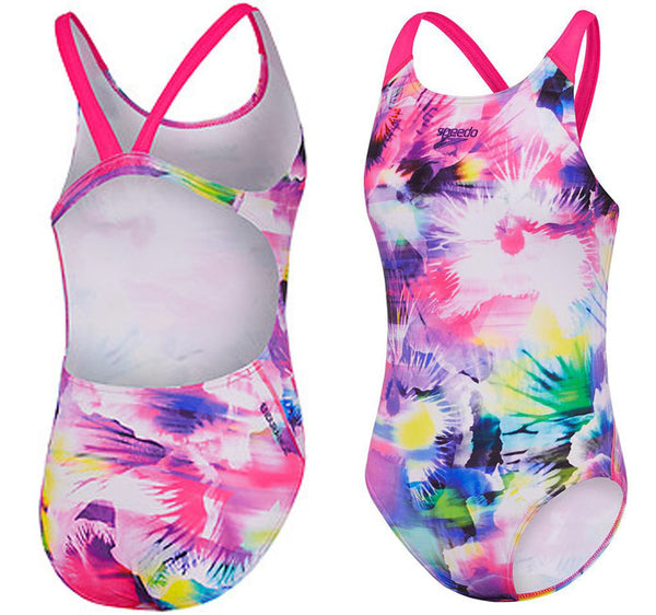 SPEEDO GIRLS EFFERVESCENT LEADERBACK 1PC