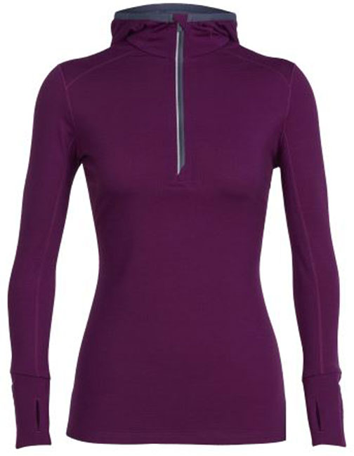 ICEBREAKER WOMEN'S RUSH HALF ZIP HOOD
