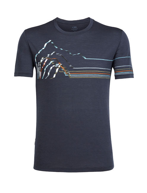 ICEBREAKER MENS CREW SEISMOGRAPGH TEE