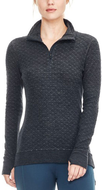 ICEBREAKER WOMENS AFFINITY LS HALF ZIP