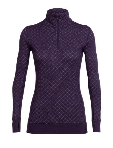 ICEBREAKER WOMENS AFFINITY LS HALF ZIP