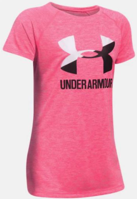 UNDER ARMOUR GIRLS NOVELTY BIG LOGO TEE