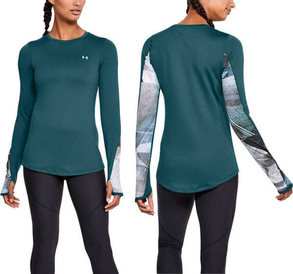 UNDER ARMOUR WOMENS COLDGEAR PRINT CREWE