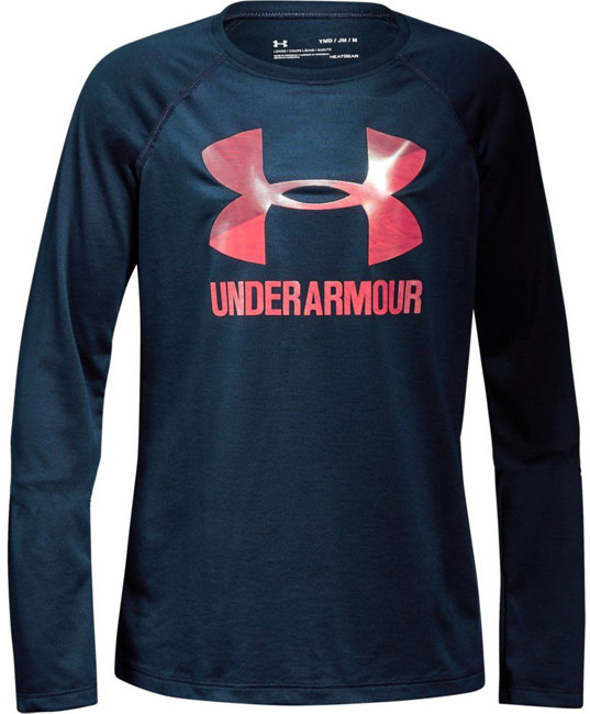 UNDER ARMOUR GIRLS BIG LOGO LONG SLEEVE