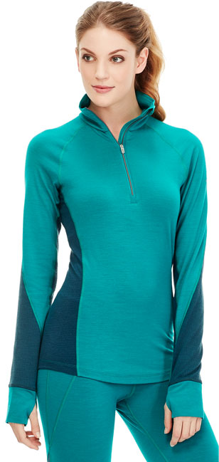 ICEBREAKER WOMEN WINTER ZONE LS HALF ZIP