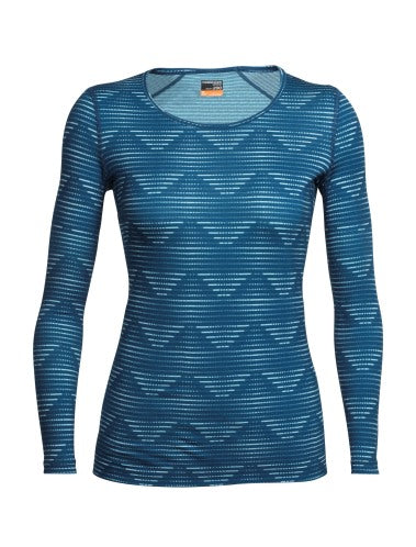 ICEBREAKER WOMENS OASIS CREWE DIAMOND LS