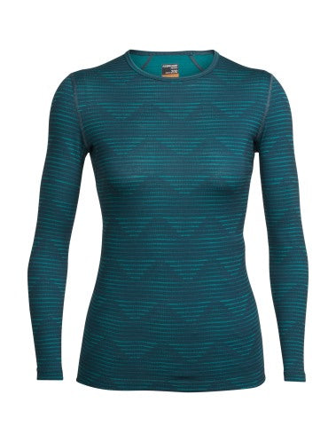 ICEBREAKER WOMENS OASIS CREWE DIAMOND LS