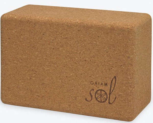 Gaiam Sol Cork Yoga Block