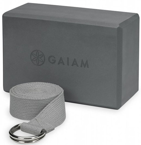 Gaiam Yoga Block and Strap Set