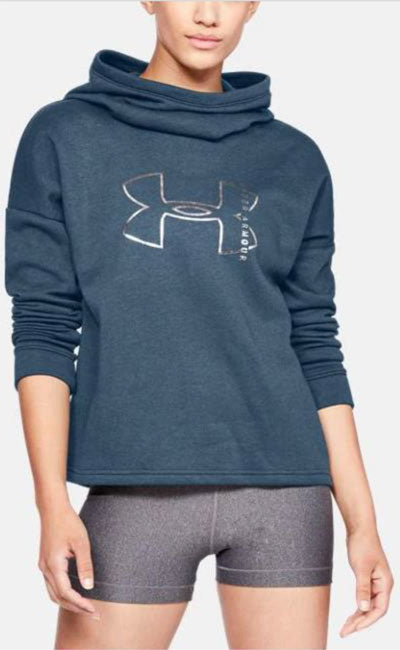 UNDER ARMOUR WOMENS COTTON BIG LOGO HOOD